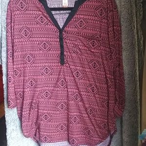 Tribal stripe design blouse